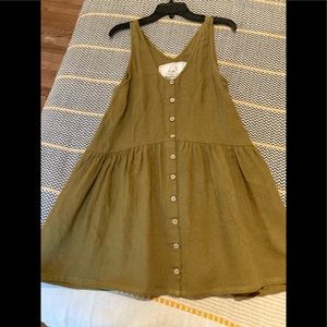 notPerfectlinen volume dress XS OLIVE